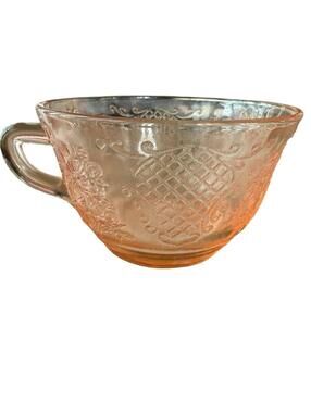 Depression Glass Pink Coffee Cup Normandie Circa 1930s Federal Glass